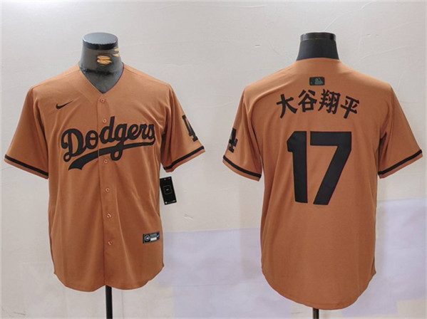 Los Angeles Dodgers #17 ??????? Brown Cool Base Stitched Jersey - Click Image to Close